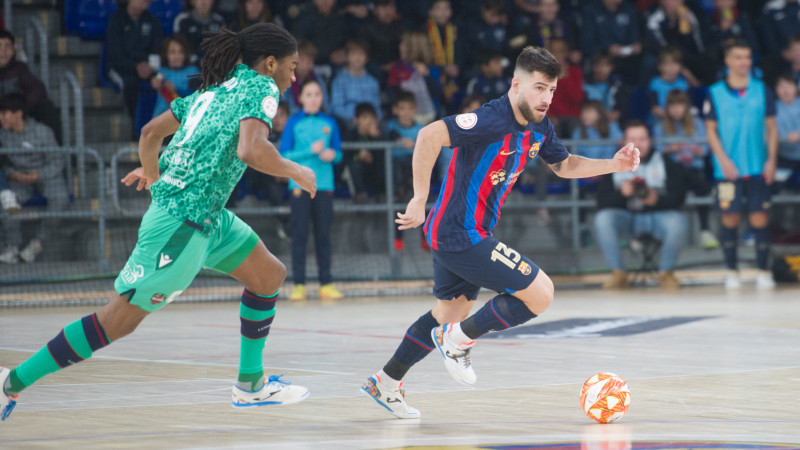 Juanjo Catela, autor del primer gol del Barça contra Levante UD FS